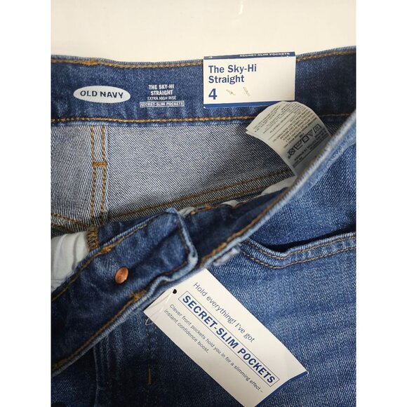 Extra High-Waisted Sky-Hi Straight Jeans for Women Size 4 - Picture 5 of 5